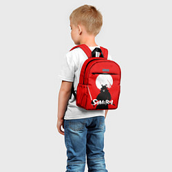 Детский рюкзак Самурай С Катаной На Красном Фоне, цвет: 3D-принт — фото 2