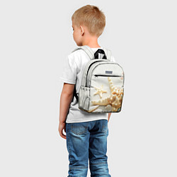 Детский рюкзак Морские звёзды и ракушки на океанском берегу, цвет: 3D-принт — фото 2