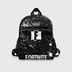 Детский рюкзак Fortnite glitch на темном фоне: символ сверху надп, цвет: 3D-принт