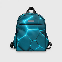 Детский рюкзак Ледяные неоновые геометрические плиты, цвет: 3D-принт