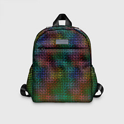 Детский рюкзак Неоновый сетчатый узор, цвет: 3D-принт