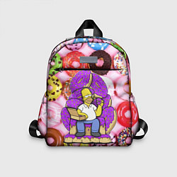 Детский рюкзак Гомер Симпсон в окружении пончиков