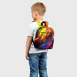 Детский рюкзак Neon rainbow lava, цвет: 3D-принт — фото 2