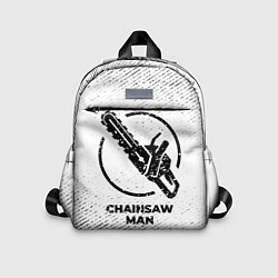 Детский рюкзак Chainsaw Man с потертостями на светлом фоне, цвет: 3D-принт