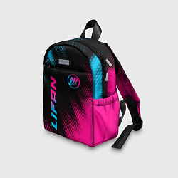 Детский рюкзак Lifan - neon gradient: надпись, символ, цвет: 3D-принт — фото 2