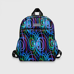 Детский рюкзак Неоновые завитки, цвет: 3D-принт