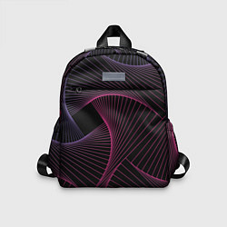 Детский рюкзак Неоновые волны градиент, цвет: 3D-принт