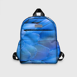Детский рюкзак Текстура с голубыми перьями