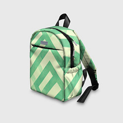 Детский рюкзак Зеленые геометрические узоры, цвет: 3D-принт — фото 2
