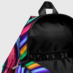 Детский рюкзак Кругообразные абстрактные лучи, цвет: 3D-принт — фото 2