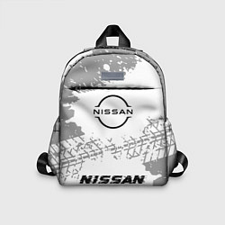 Детский рюкзак Nissan speed шины на светлом: символ, надпись, цвет: 3D-принт