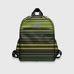 Детский рюкзак Спортклуб полосатый оливково-зеленый полосатый узо, цвет: 3D-принт