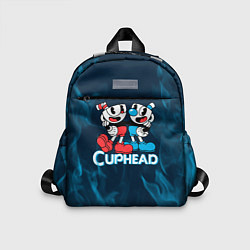 Детский рюкзак Cuphead синий огонь, цвет: 3D-принт