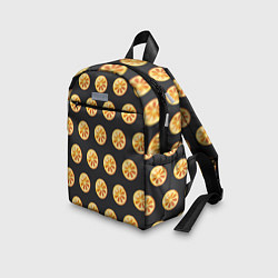 Детский рюкзак Апельсин Паттерн - Черная версия, цвет: 3D-принт — фото 2