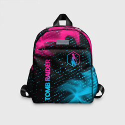 Детский рюкзак Tomb Raider - neon gradient: надпись, символ, цвет: 3D-принт