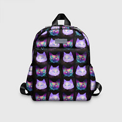 Детский рюкзак Неоновые кошачьи морды, цвет: 3D-принт
