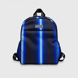 Детский рюкзак Неоновое синее свечение, цвет: 3D-принт