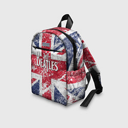 Детский рюкзак The Beatles - лого на фоне флага Великобритании, цвет: 3D-принт — фото 2