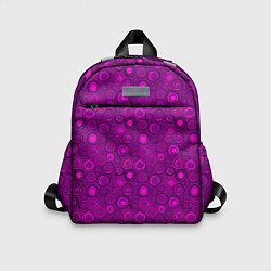 Детский рюкзак Абстрактный неоновый узор Фуксия, цвет: 3D-принт