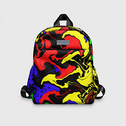 Детский рюкзак Яркие абстрактные краски, цвет: 3D-принт