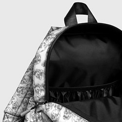 Детский рюкзак Череп штрихованный, цвет: 3D-принт — фото 2