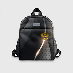 Детский рюкзак Герб РФ киберпанк, цвет: 3D-принт