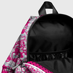 Детский рюкзак Розовые черепа паттерн, цвет: 3D-принт — фото 2