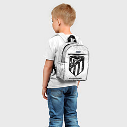 Детский рюкзак Atletico Madrid с потертостями на светлом фоне, цвет: 3D-принт — фото 2
