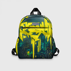 Детский рюкзак Киберпанк надпись, цвет: 3D-принт
