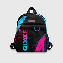 Детский рюкзак Quake - neon gradient: надпись, символ, цвет: 3D-принт