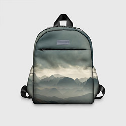 Детский рюкзак Пасмурная погода в горах Пейзаж, цвет: 3D-принт