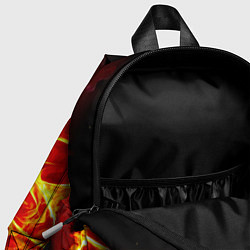 Детский рюкзак Цветок из огня на чёрном фоне, цвет: 3D-принт — фото 2