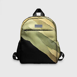 Детский рюкзак Акварельные полосы на черном фоне, цвет: 3D-принт