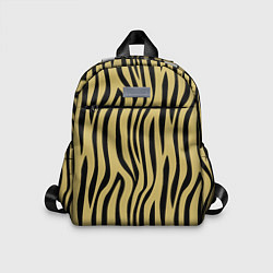 Детский рюкзак Желтые линии на черном фоне, цвет: 3D-принт