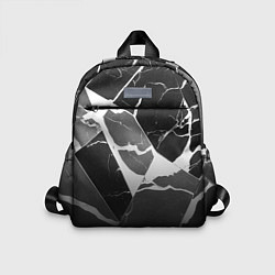 Детский рюкзак Черно-белый мрамор с трещинами, цвет: 3D-принт