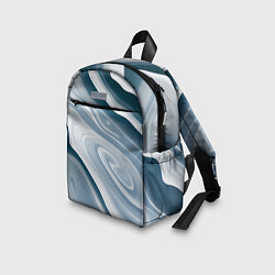Детский рюкзак Сине-белые разводы краски, цвет: 3D-принт — фото 2