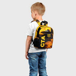 Детский рюкзак GTA - gold gradient: надпись, символ, цвет: 3D-принт — фото 2