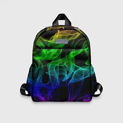 Детский рюкзак Разноцветный неоновый дым, цвет: 3D-принт