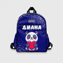 Детский рюкзак Диана панда с сердечком, цвет: 3D-принт