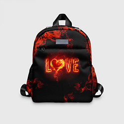 Детский рюкзак Fire love, цвет: 3D-принт