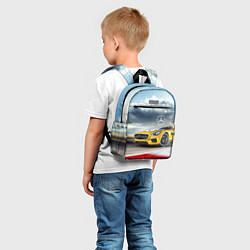 Детский рюкзак Mercedes AMG V8 Biturbo на трассе, цвет: 3D-принт — фото 2