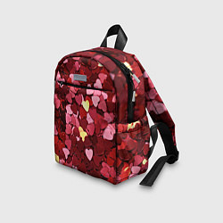 Детский рюкзак Куча разноцветных сердечек, цвет: 3D-принт — фото 2