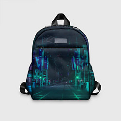 Детский рюкзак Неоновая ночная улица, цвет: 3D-принт
