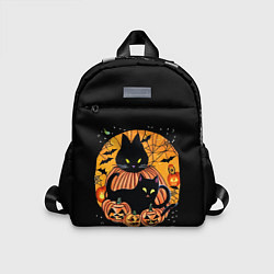 Детский рюкзак Хэллоуинские котики-кошмарики, цвет: 3D-принт