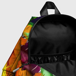 Детский рюкзак Разноцветные перья птиц, цвет: 3D-принт — фото 2