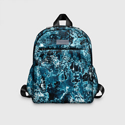 Детский рюкзак Гранж - абстрактные синие разводы