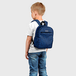 Детский рюкзак Текстура синие хлопья, цвет: 3D-принт — фото 2