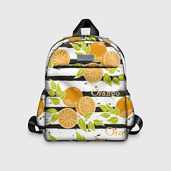 Детский рюкзак Апельсины на чёрно-белом фоне, цвет: 3D-принт
