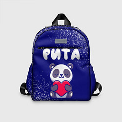 Детский рюкзак Рита панда с сердечком, цвет: 3D-принт