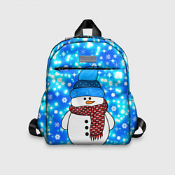 Детский рюкзак Снеговик в шапке, цвет: 3D-принт